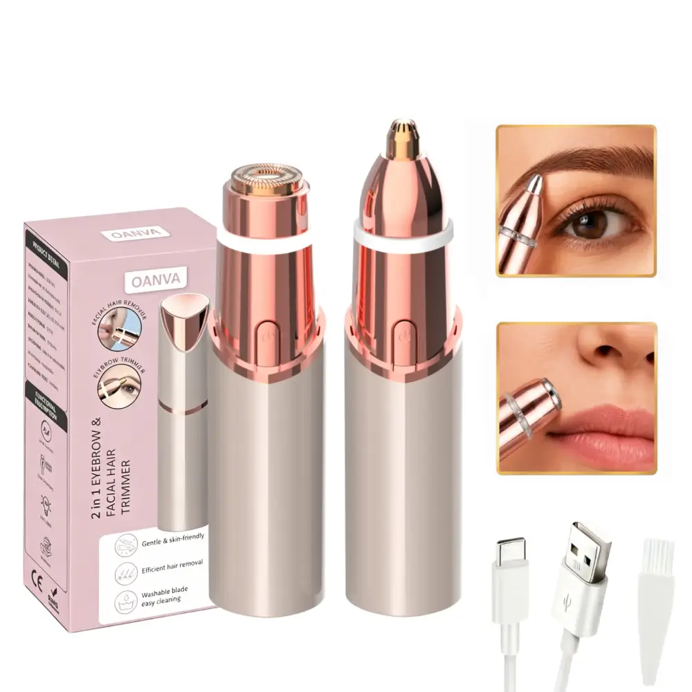 2-in-1 Facial & Eyebrow Trimmer – Face Razor & Hair Remover