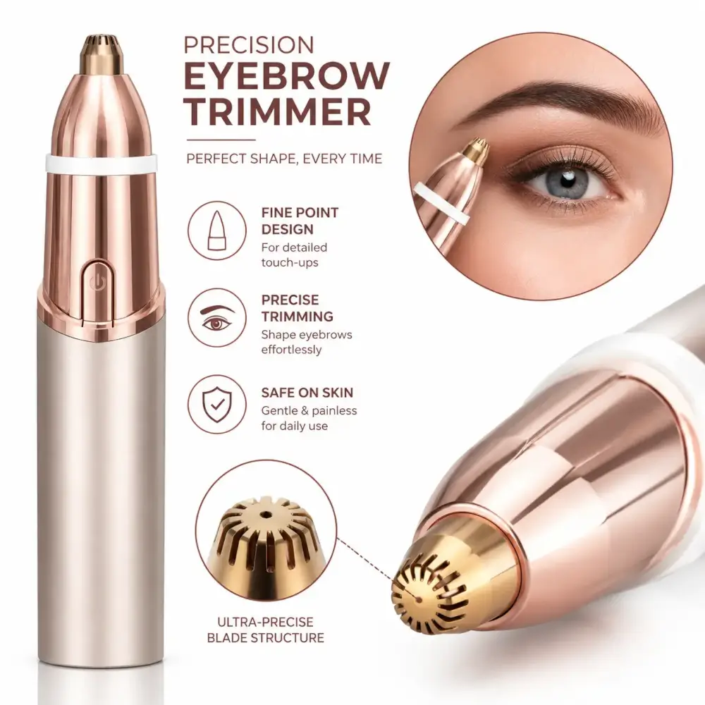 2-in-1 Facial & Eyebrow Trimmer – Face Razor & Hair Remover - Image 2