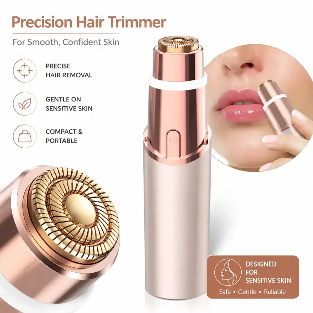 2-in-1 Facial & Eyebrow Trimmer – Face Razor & Hair Remover - Image 3